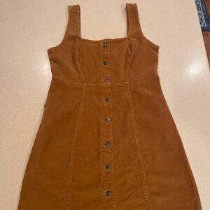 Corduroy button down dress